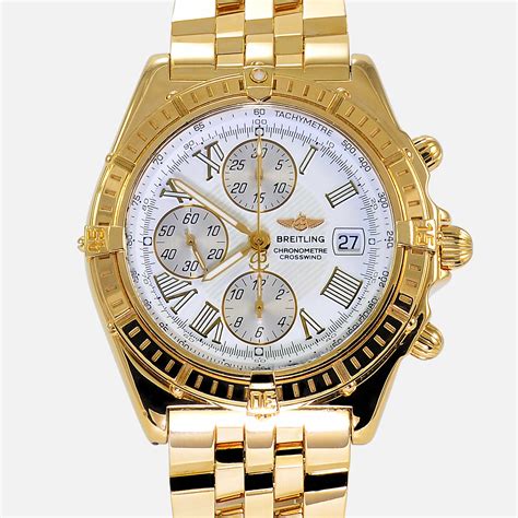 breitling reiter gold|solid gold breitling watch.